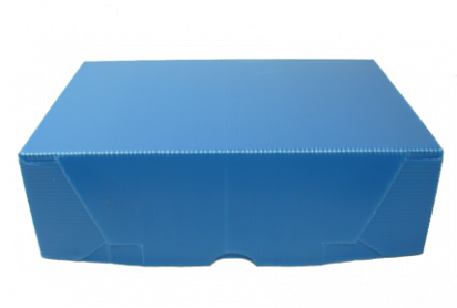 Caja Archivo Materplast Plastica Legajo 39 x 28 x 12 Cms. Azul Tapa Volcada Sin Impresion Cod. 550