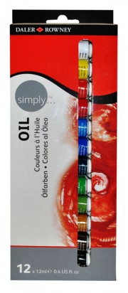 Oleo  Daler-Rowney Simply X 12 Colores - Pomo X 12 Ml Cod.118500100