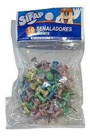 Chinches Señalador Sifap Galera x 50 Unid. Col.Pastel  Bolsa Cod. 2900102200